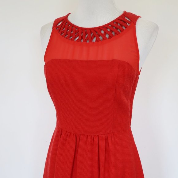 MAEVE ANTHROPOLOGIE Size 6 Red Dress Sleeveless - Picture 2 of 13